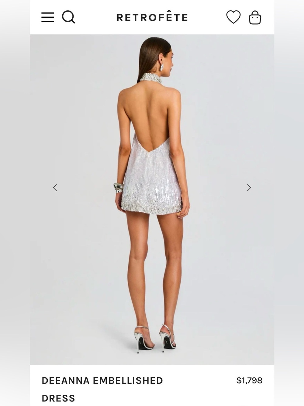 💍NWT Retrofete Deeanna Embellished Mini Dress Small-Read Description/Negotiable💍 - Picture 8 of 10